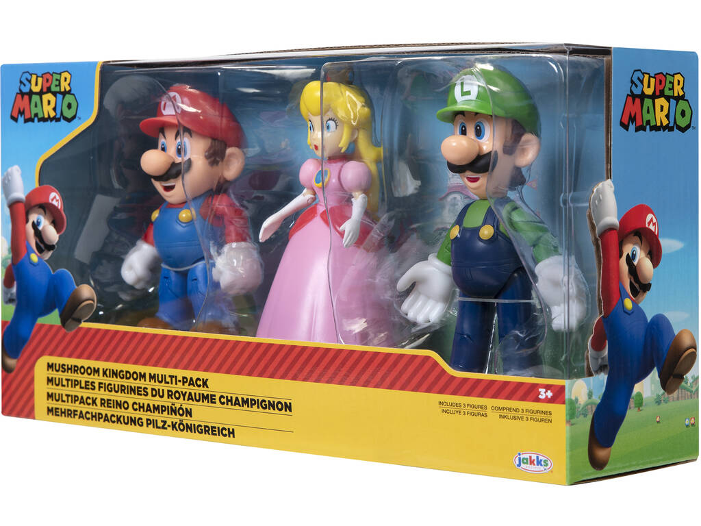 Super Mario Multipack Regno dei Funghi con 3 figure da 10 cm