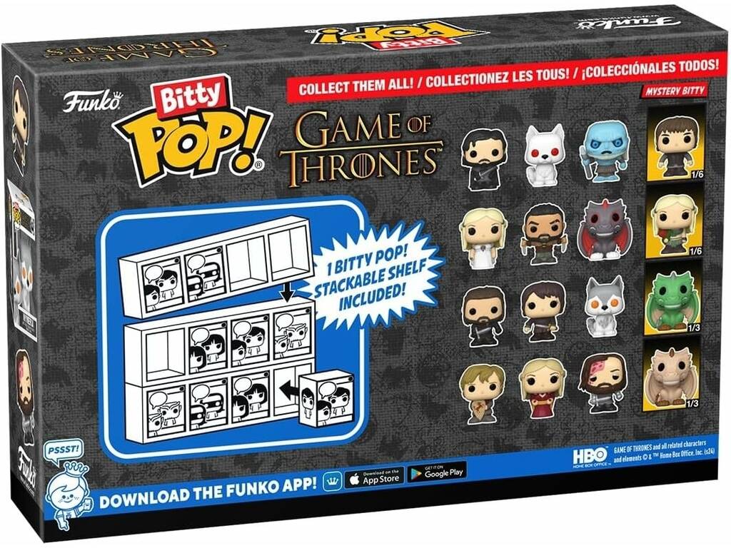 Funko Pop Bitty Juego de Tronos Pack 4 Mini Figuras con Jon Snow