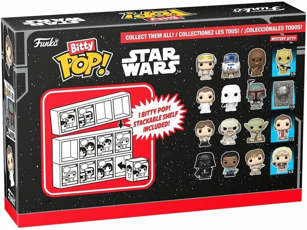 Funko Pop Bitty Star Wars Pack 4 Mini Figuras con Luke Skywalker de Hoth