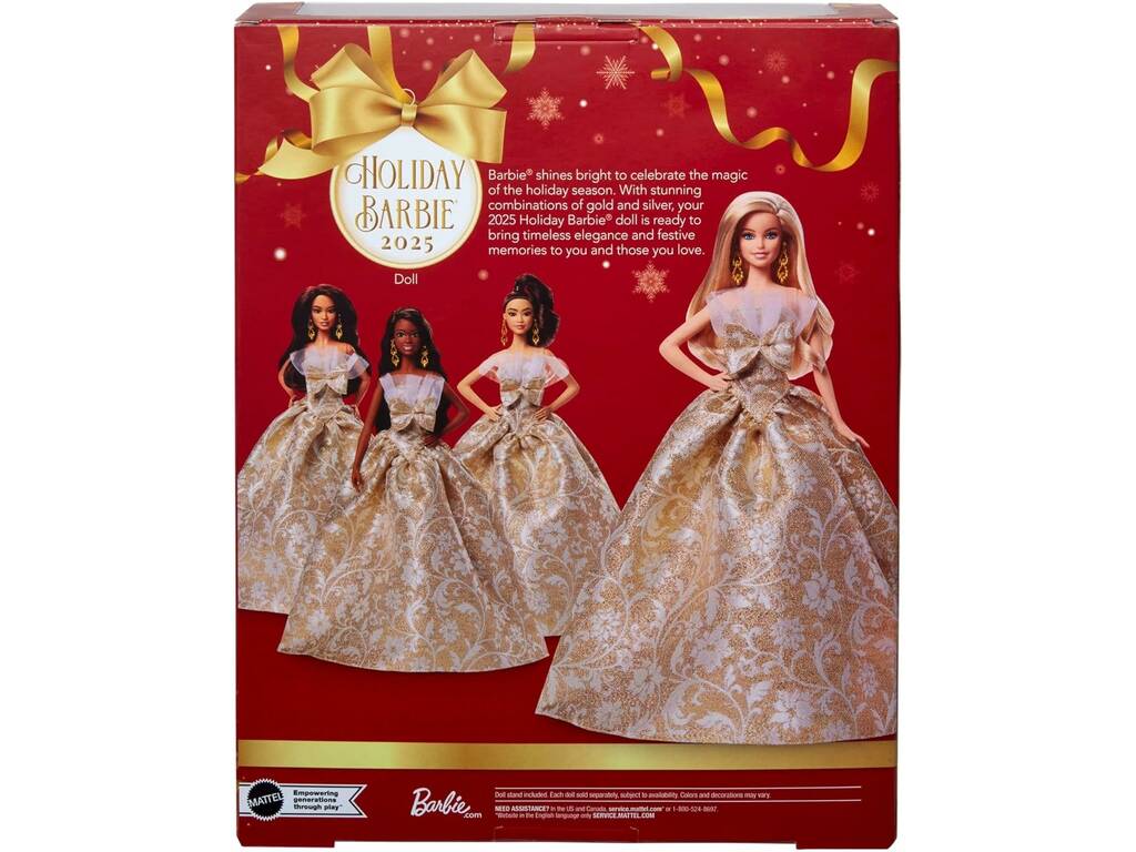 Barbie Signature Muñeca Rubia Holiday Joyeux Noel 2025