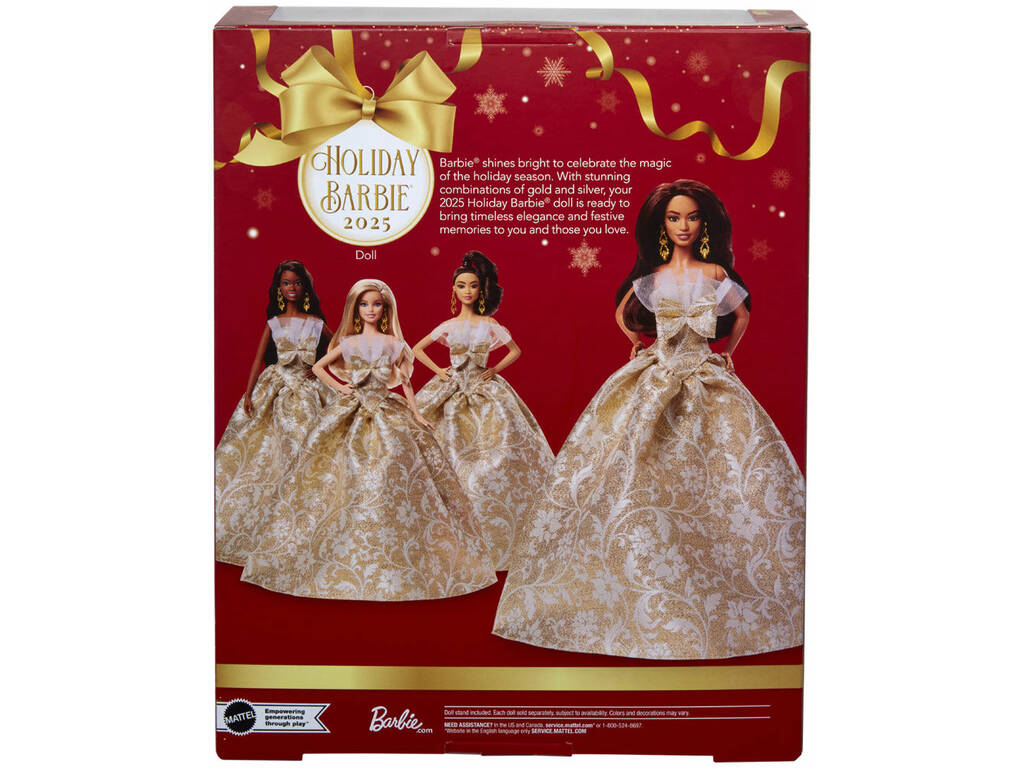 Barbie Signature Doll Brunette Holiday Doll Joyeux Noel 2025