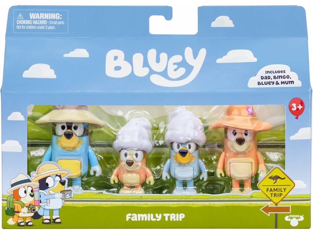 Bluey Pack de 4 figurines