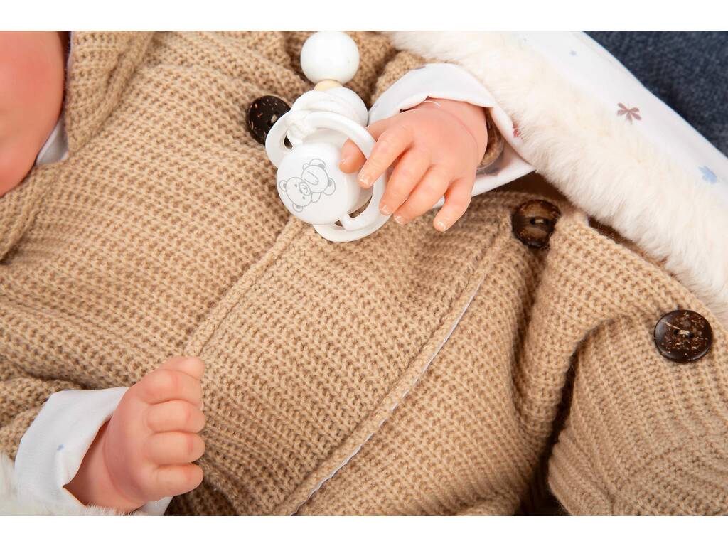 Poupée Reborn Olona de 40 cm avec sac de couchage beige