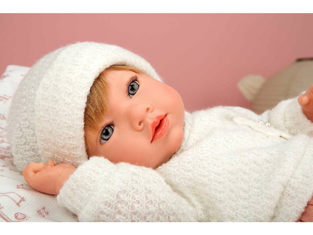 Poupée Reborn Julia Rosa de 40 cm avec coussin