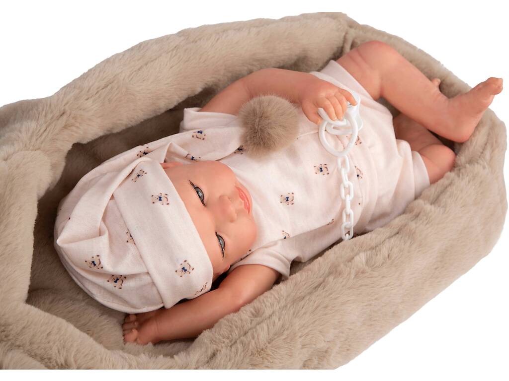 Muñeca Bebé Reborn Lidia de 40 cm con Cuna