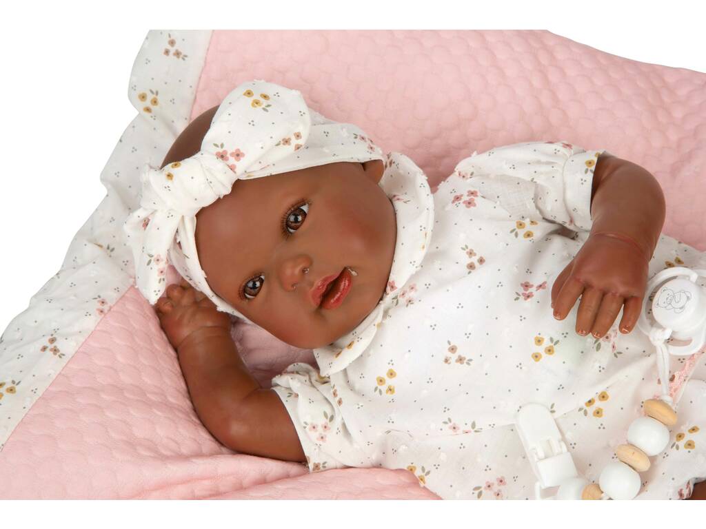 Muñeca Bebé Reborn Sasha de 45 cm Con Cojín
