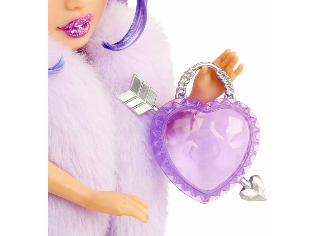 Poupée de mode arc-en-ciel en cristal violet