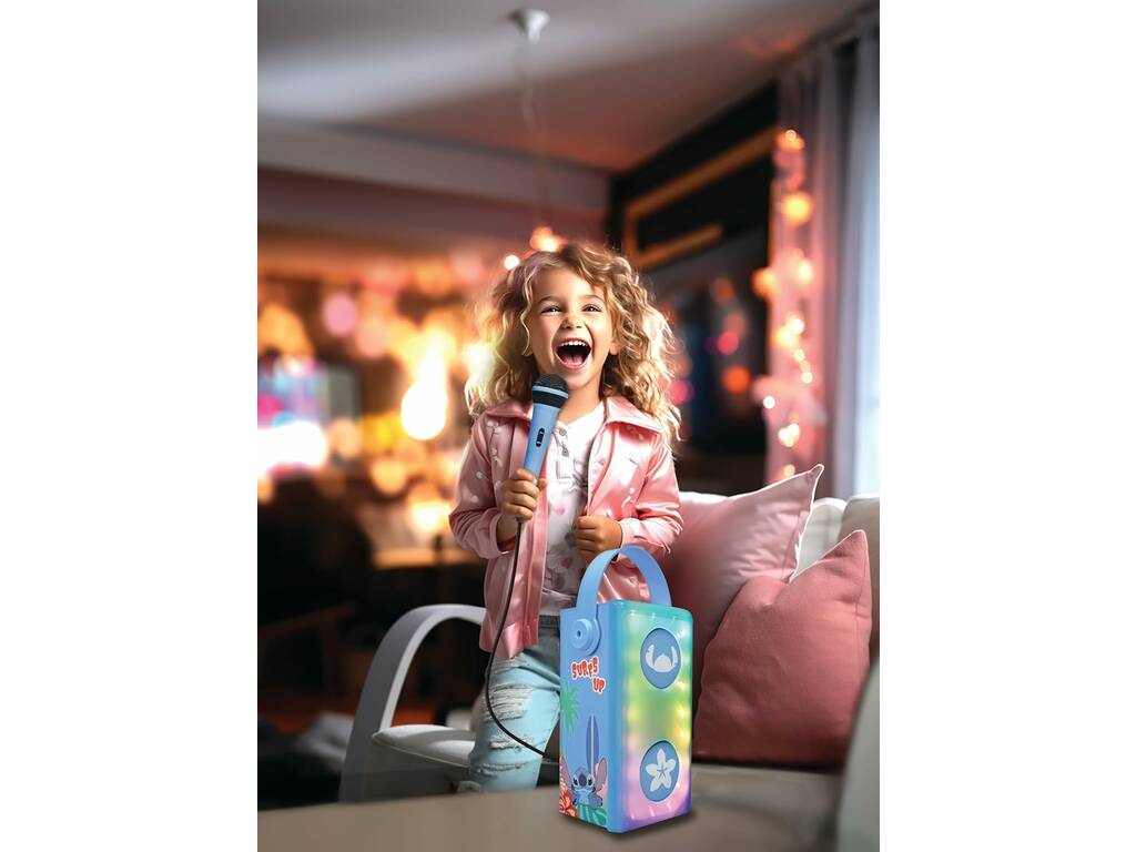 Disney Stitch Altavoz Luminoso Bluetooth con Micrófono
