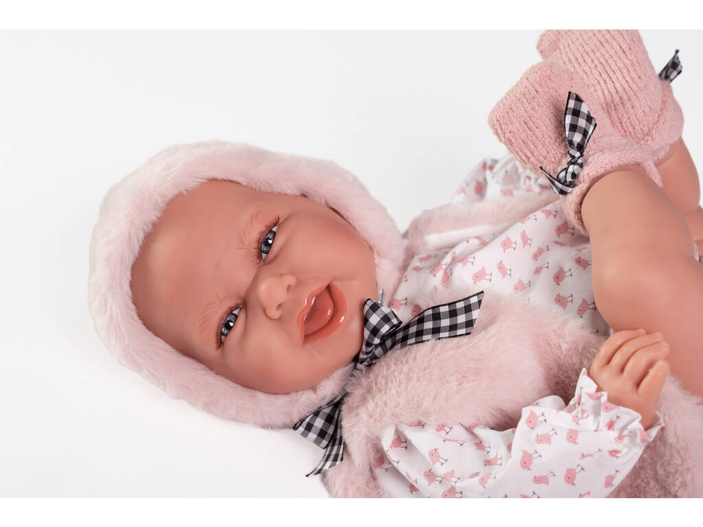 Poupée bébé nouveau-né Carla 42 cm avec gilet