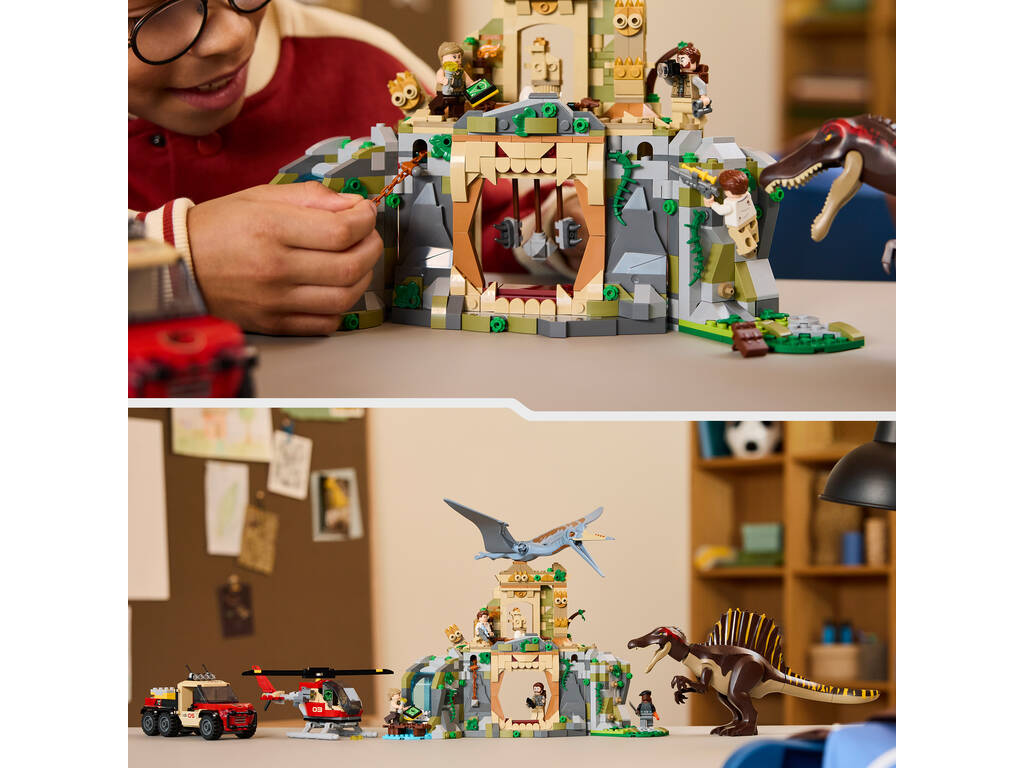 Lego Jurassic World Rebirth Misión Aérea: Spinosaurus y Quetzalcoatlus