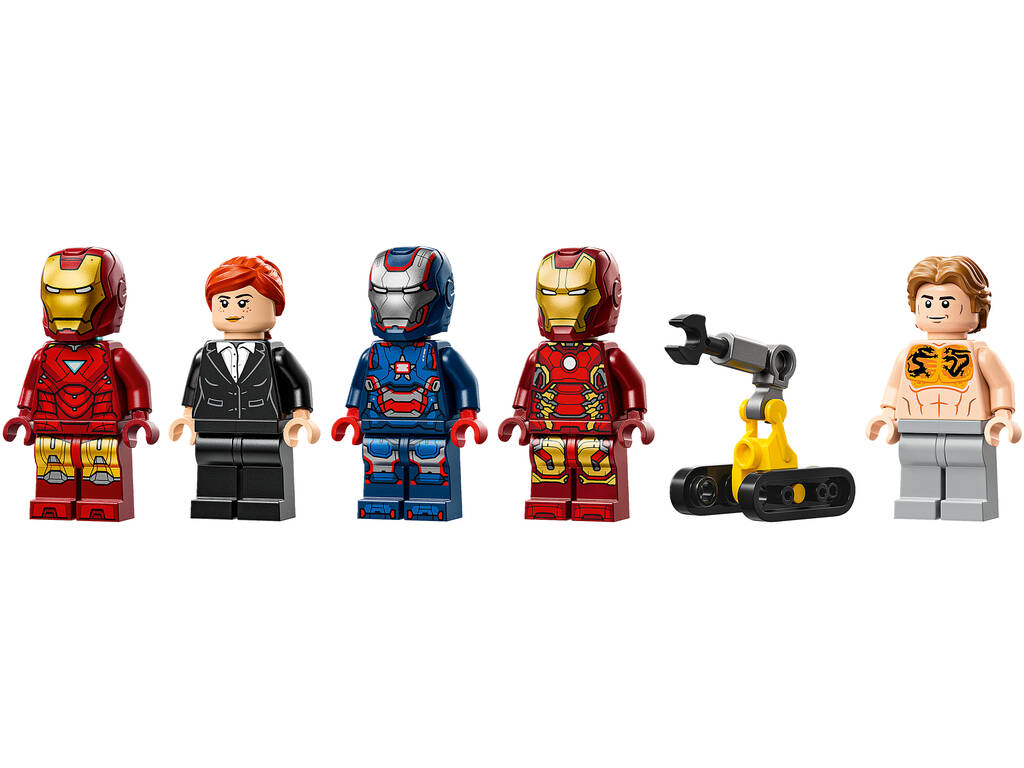 Lego Marvel Laboratorio de Iron Man Sala de Armaduras