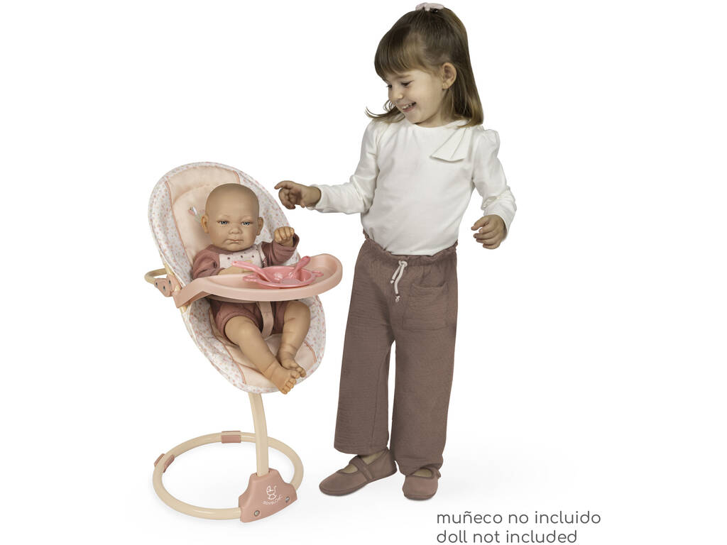 Chaise haute balançoire pour poupées Tulipe 3x1