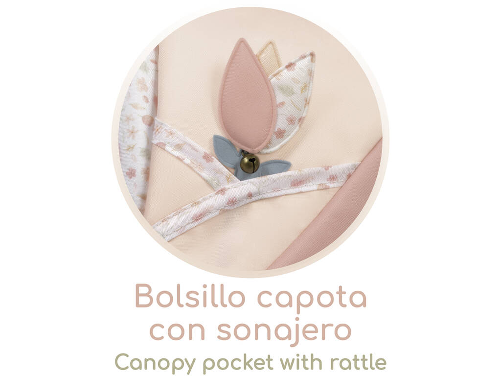 Tulipe Chariot pliable pour poupées avec parasol et sac