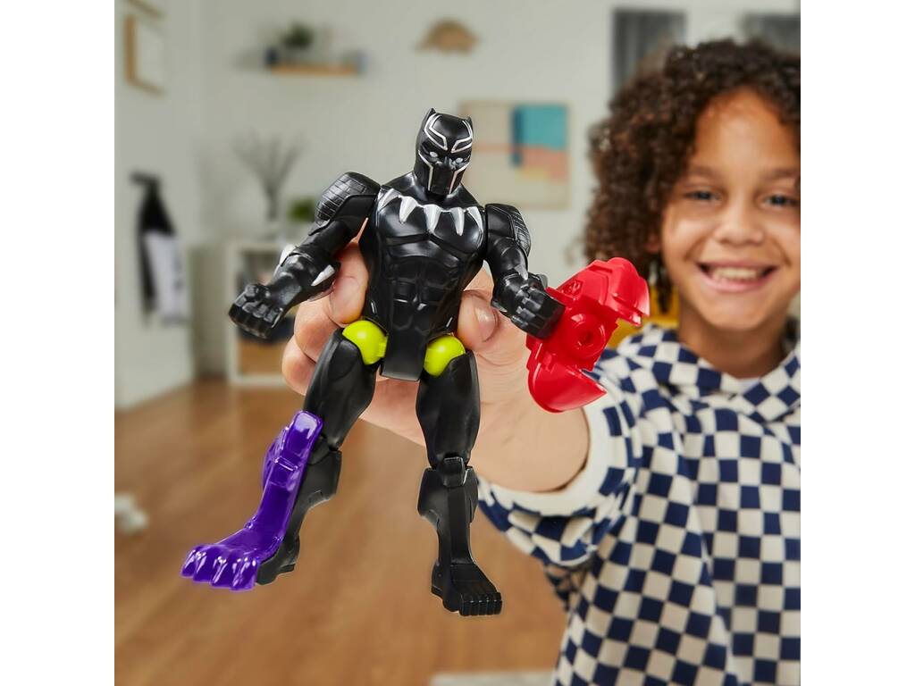Marvel MixMashers Figura Básica Black Panther con Accesorios