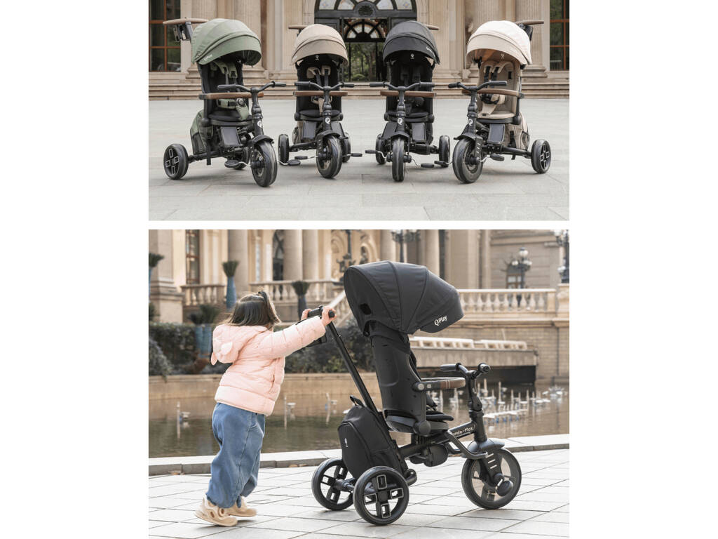 Triciclo Comfo Max 8 en 1 Beige Plegable