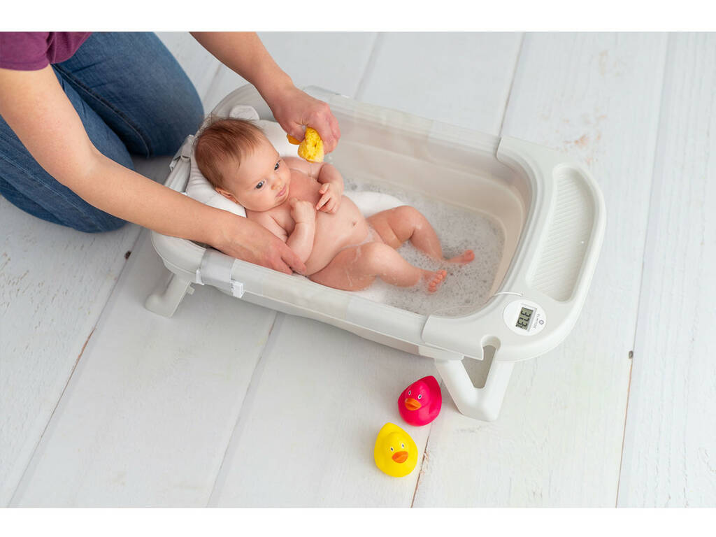 Baignoire pliante grise avec hamac