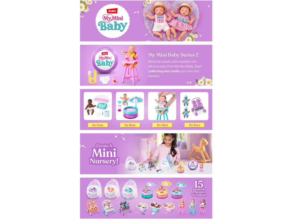 Zuru 5 Surprise My Mini Baby Figurine surprise avec accessoires Série 2