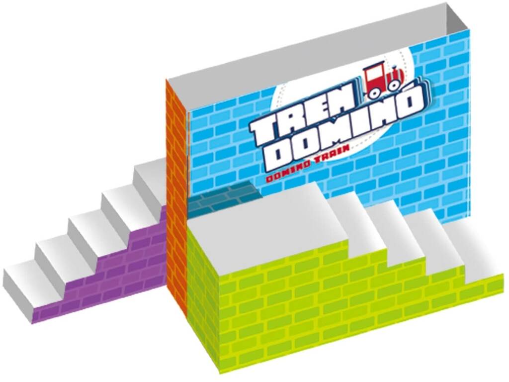 Train Domino avec 100 jetons, lumière et sons