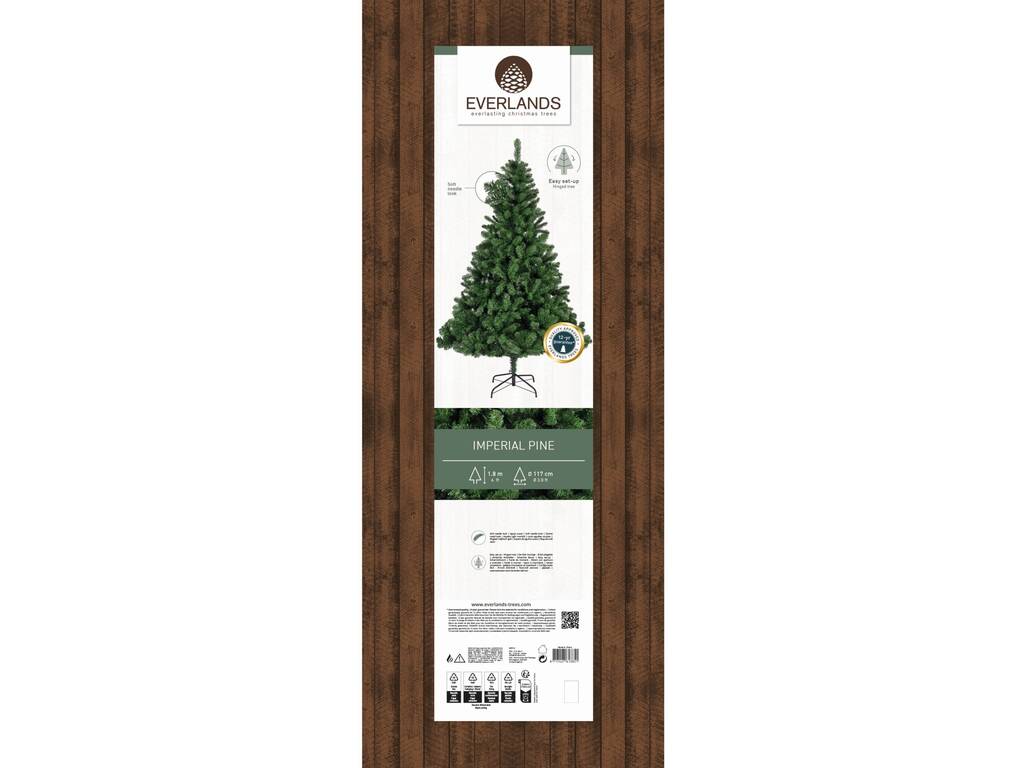 Sapin de Noël Imperial Vert de 180 cm avec 525 branches Everlands