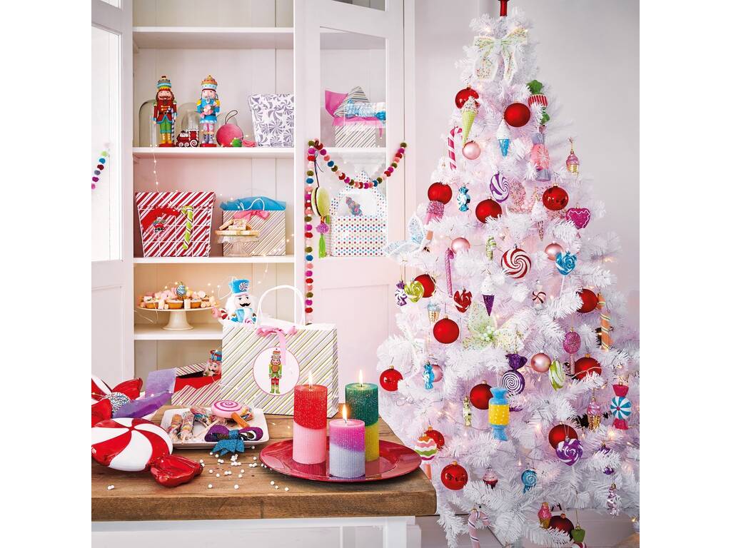 Sapin de Noël Imperial Blanc de 210 cm avec 770 branches Everlands