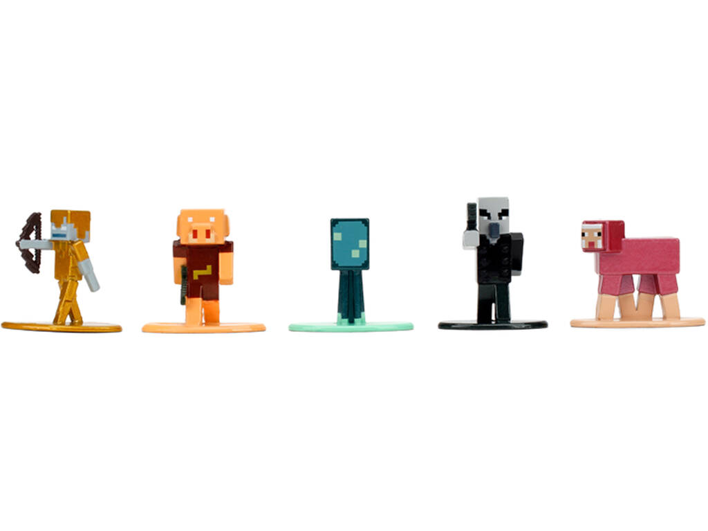 Nano Metalfigs Minecraft Pack 18 figurines métalliques de 4 cm