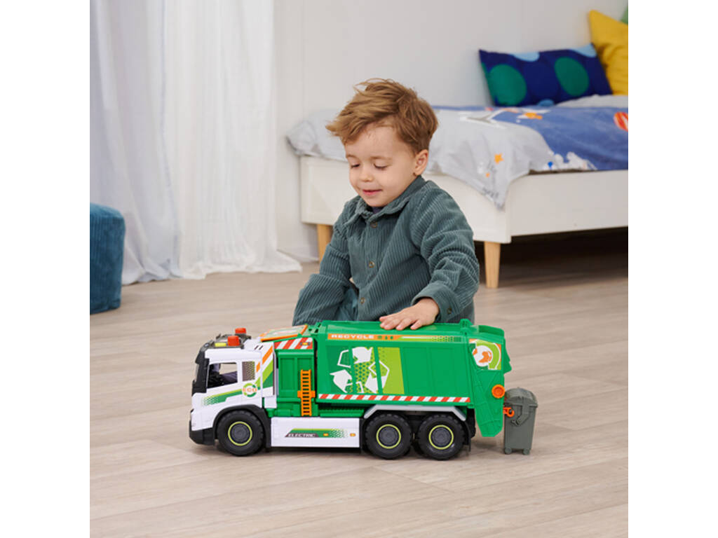 Camion de recyclage Volvo 55 cm avec lumières et sons