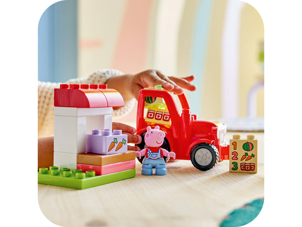 Lego Duplo Peppa Pig Tractor y Mercado