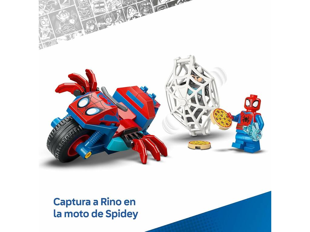 Lego Marvel Spidey sulla sua moto vs Rino