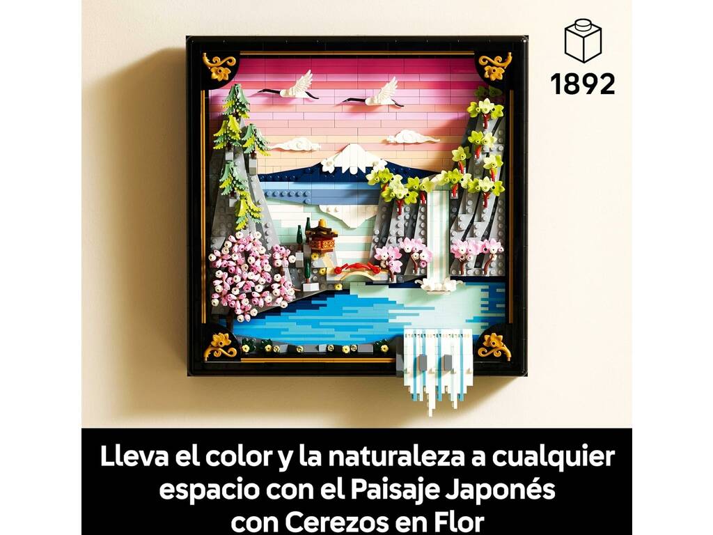 Lego Art Paysage japonais avec des cerisiers en fleurs