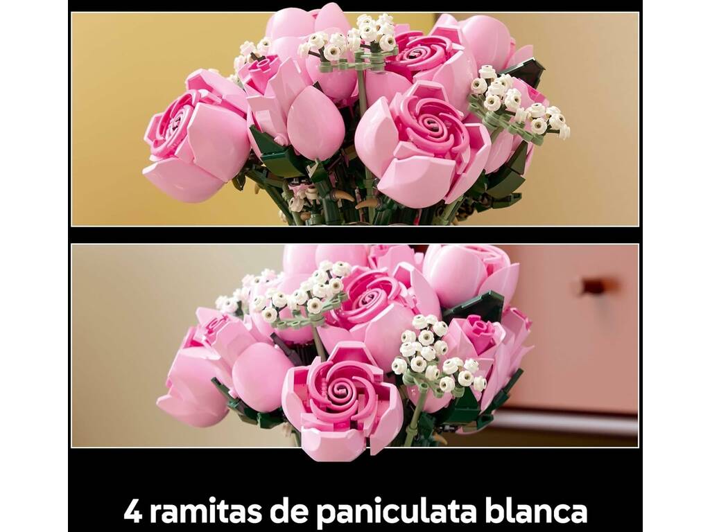 Bouquet de roses roses Lego Botanicals