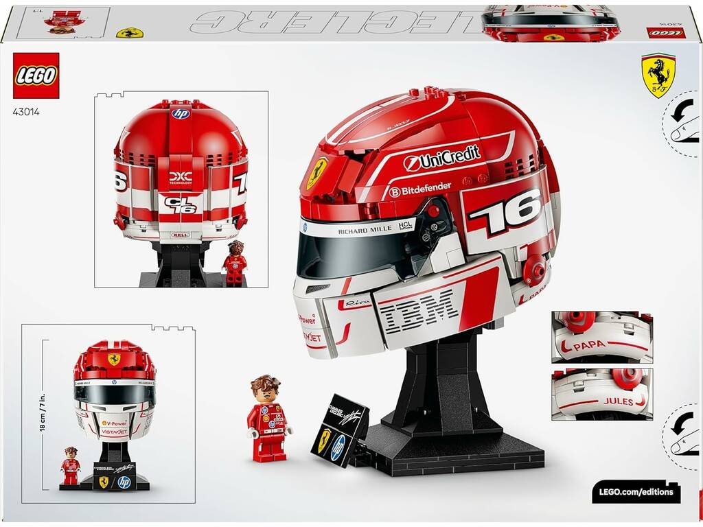 Lego Editions Scuderia Ferrari HP: Casco de Charles Leclerc