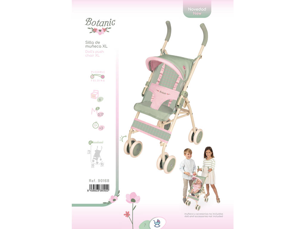 Carro de Muñecas Silla XL Botanic Plegable