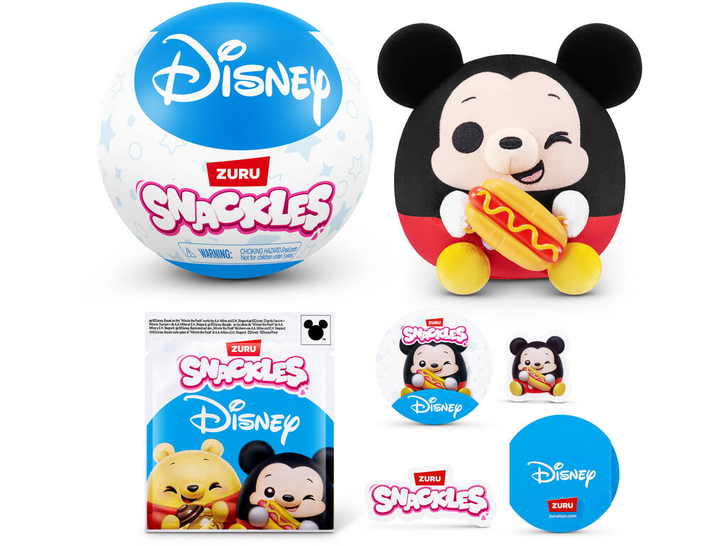  Zuru Snackles Disney Peluche Bola Surpresa Série 1 
