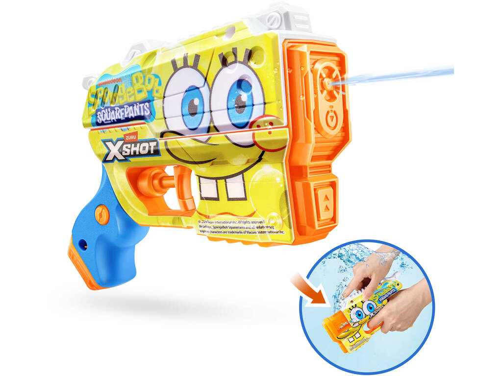 Zuru X-Shot Jr. Bob Esponja Lançador de Água Skins
