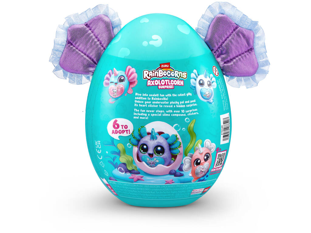 Zuru Rainbocorns Axolotlcorn Surprise Œuf avec peluche surprise et accessoires