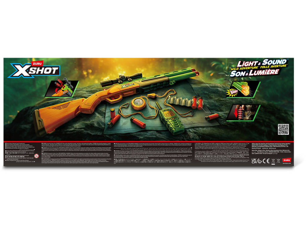 Zuru X-Shot Fusil Wild Adventure avec lumière et sons