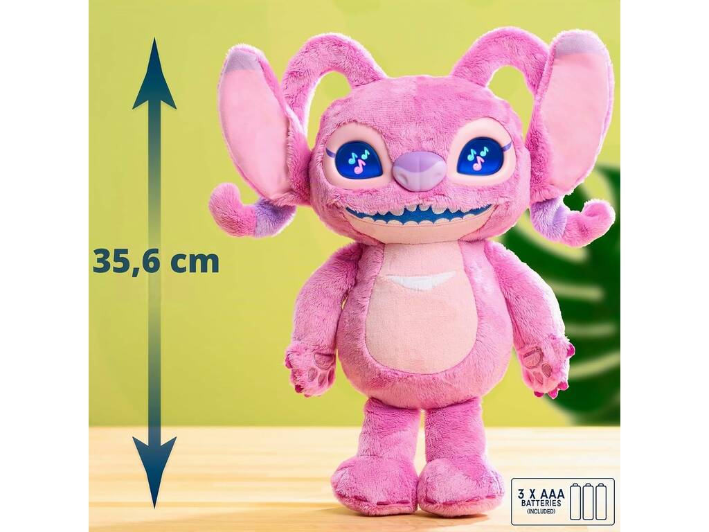 Disney Stich Muñeco Interactivo Muchos Estados de Ánimo Angel de 30 cm con Sonidos y Efectos - imagen 7