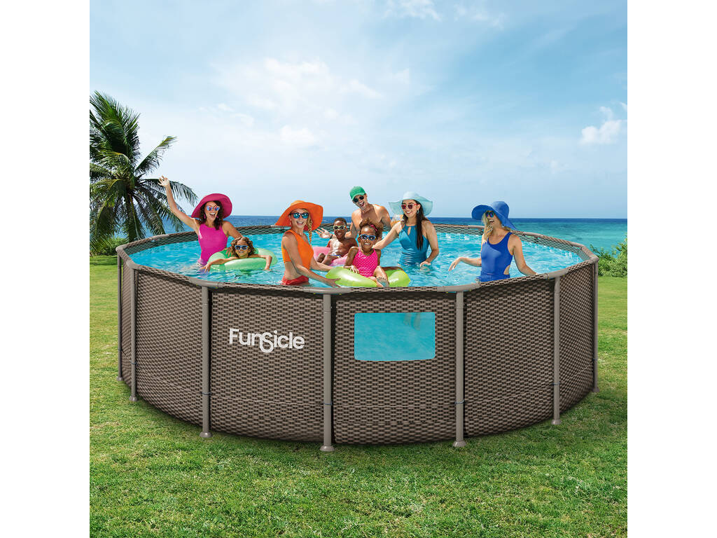 Piscina Smontabile Oasis Designer Pool da 457x122 cm con Finestra FunSicle FAQ01548B