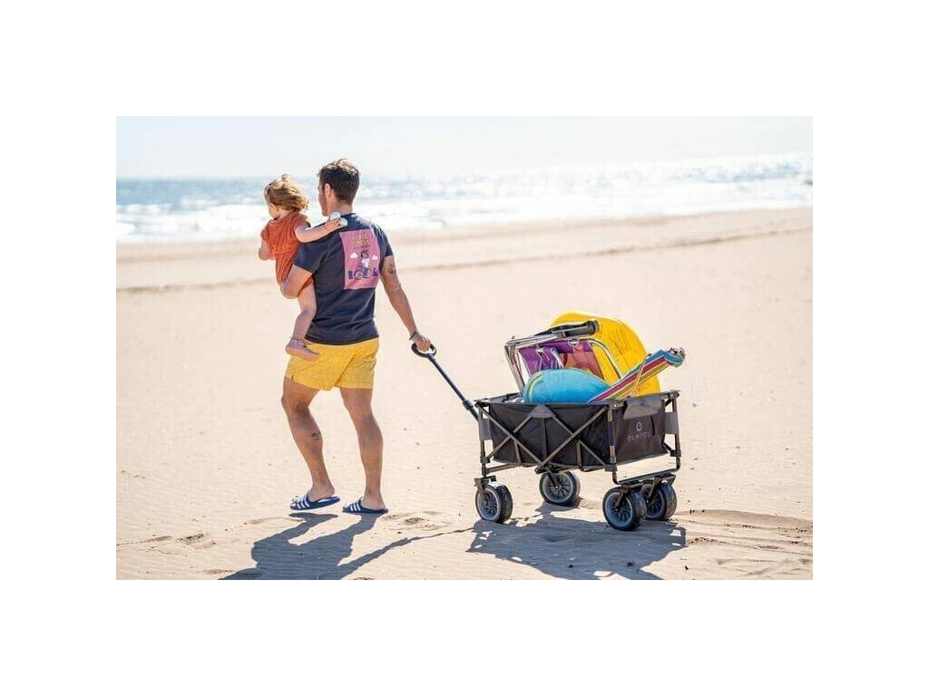 Carrito Multifuncional Plegable Gris de 102x47x82 cm