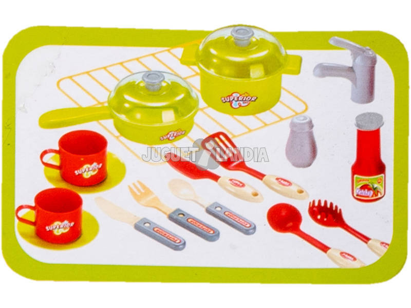 Utensílios para o Lar Cozinha de Brinquedo com Luzes e Sons 31 Peças 