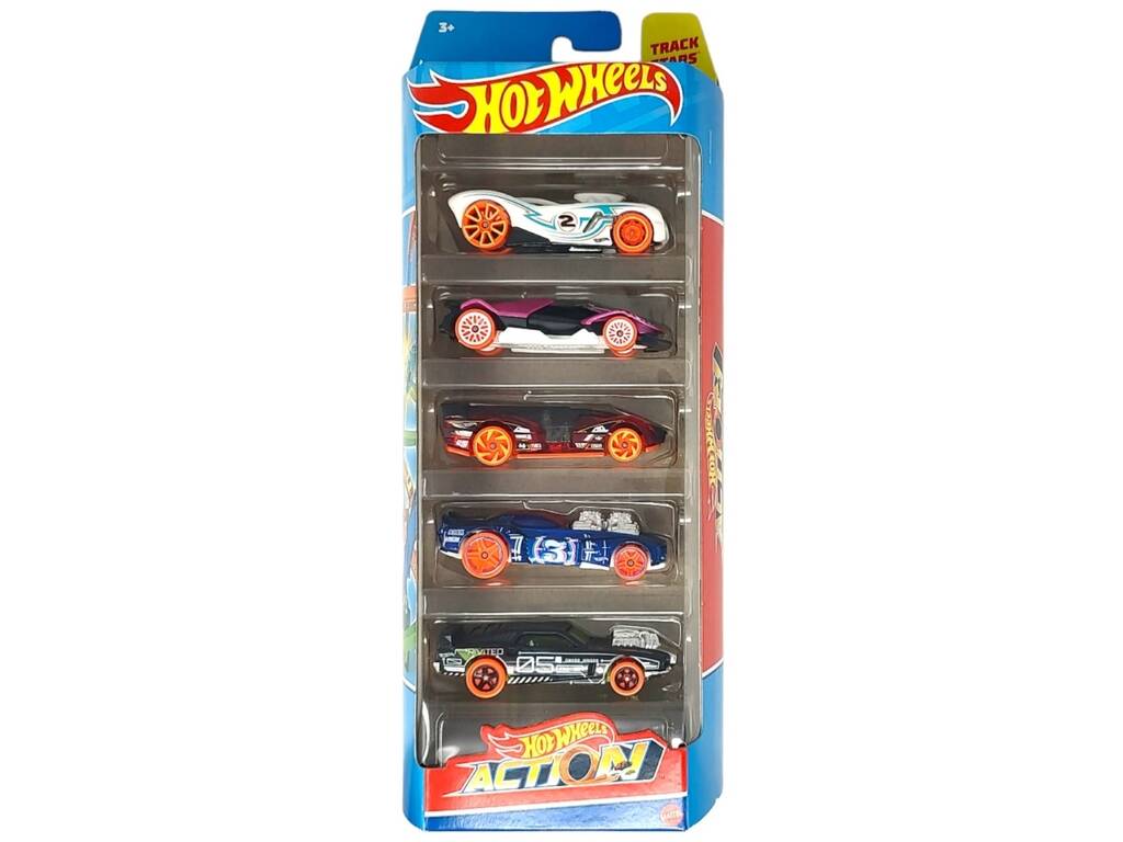 Hot Wheels Pack 5 Veículos de Brinquedo Mattel 1806